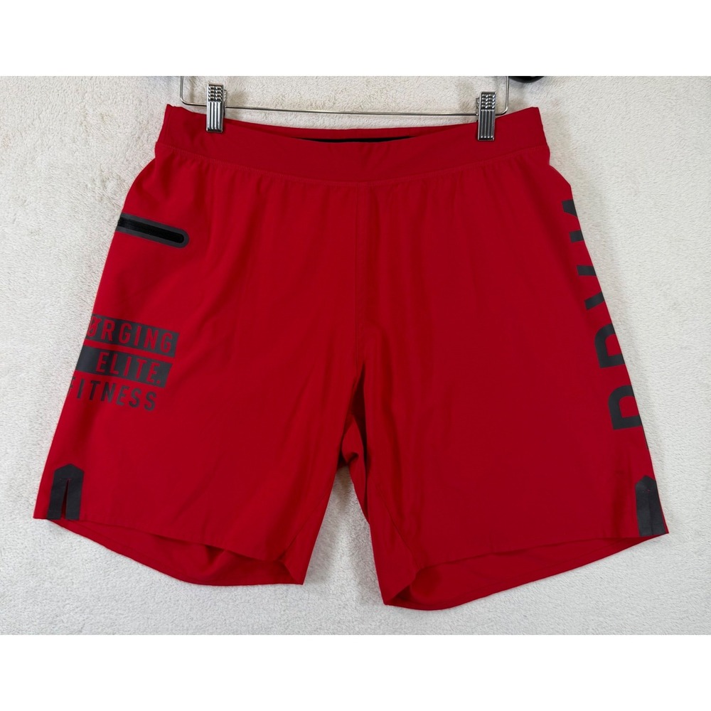 Reebok CrossFit Forging Elite Fitness Shorts Mens Medium Red AA1103 Training Gym